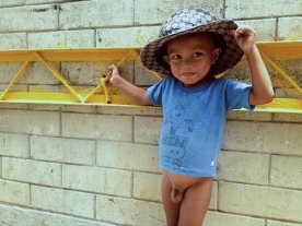 A young Badjao poses for a picture.